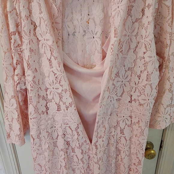 NWT Beautifcurve X Lane Bryant Pink Lace Sheath Dress in Size 24 - Picture 11 of 13